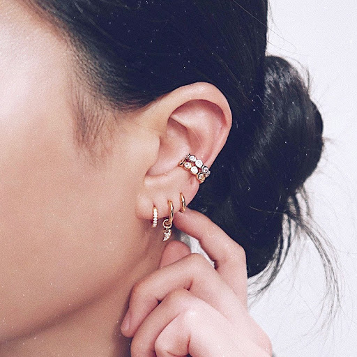 Title 5, Womens Fashion Simple Diamond Studded Ear Bone...