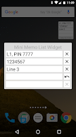 Mini Memo List Widget Screenshot