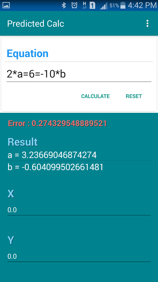 Predicted Calc - screenshot