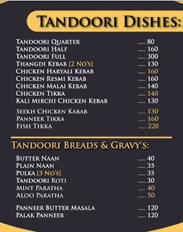 Godavari Andhra Mess menu 