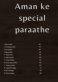 Aman Ke Special Parathe menu 1