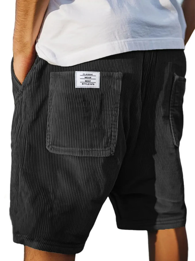 Title 5, Herren Cordshorts mit Mehrfach-Taschen und Mark...