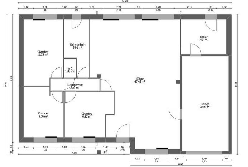  Vente Terrain + Maison - Terrain : 465m² - Maison : 88m² à Saint-Gervais-en-Belin (72220) 