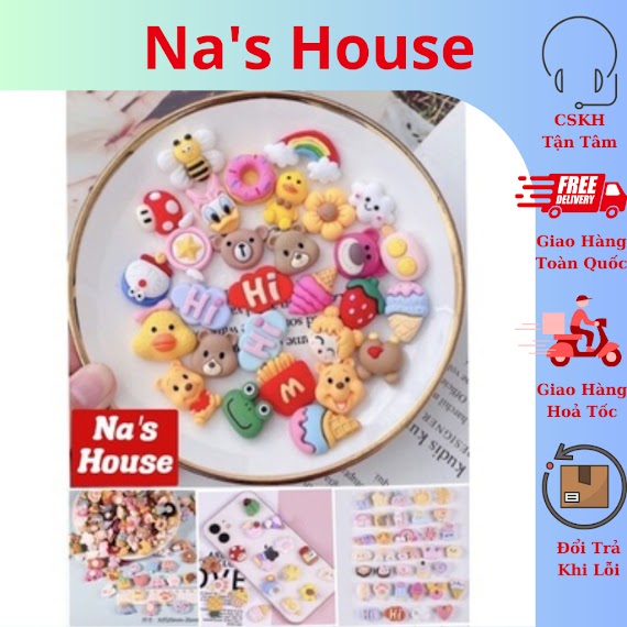 Sticker 2D Trang Trí Vật Dụng Cá Nhân Dễ Thương, Charm 3D Kute Có Sẵn Keo Trang Trí Bình Nước.