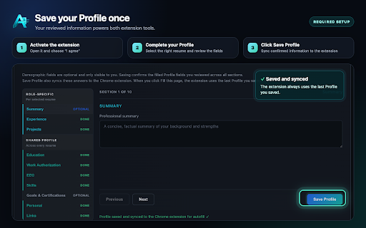 Resume Auto-Fill: Application Filler screenshot 1
