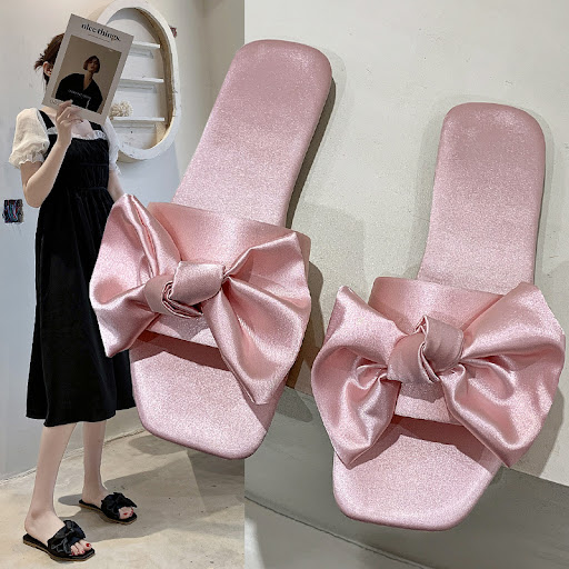 Title 3, Womens Fashion Solid Color Silk Bow Shoes offe...