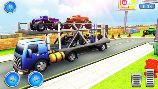 Monster Truck Cargo Airplane Car Transport Games