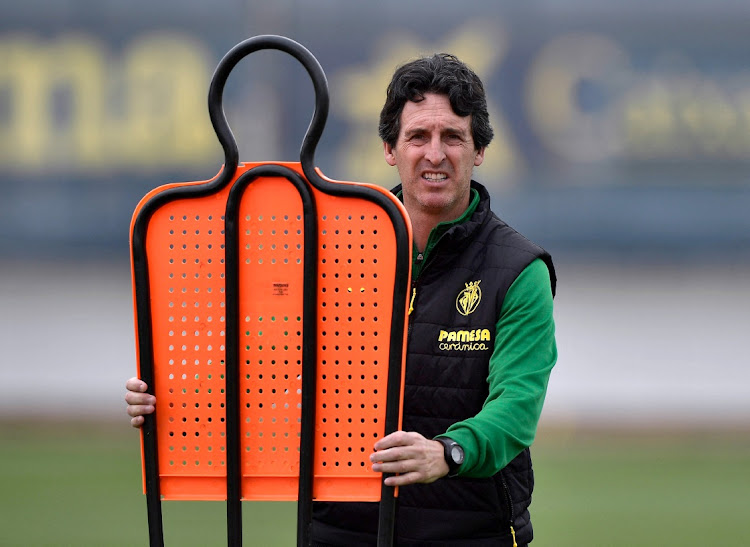 Villarreal coach Unai Emery during training. Picture: PABLO MORANO/ REUTERS