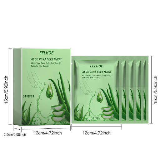 Title 1, Aloe Foot Mask Moisturizing Skin Rejuvenation a...