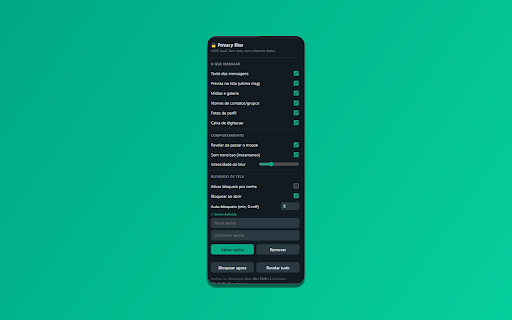 Blur & Lock for WhatsApp Web screenshot 1