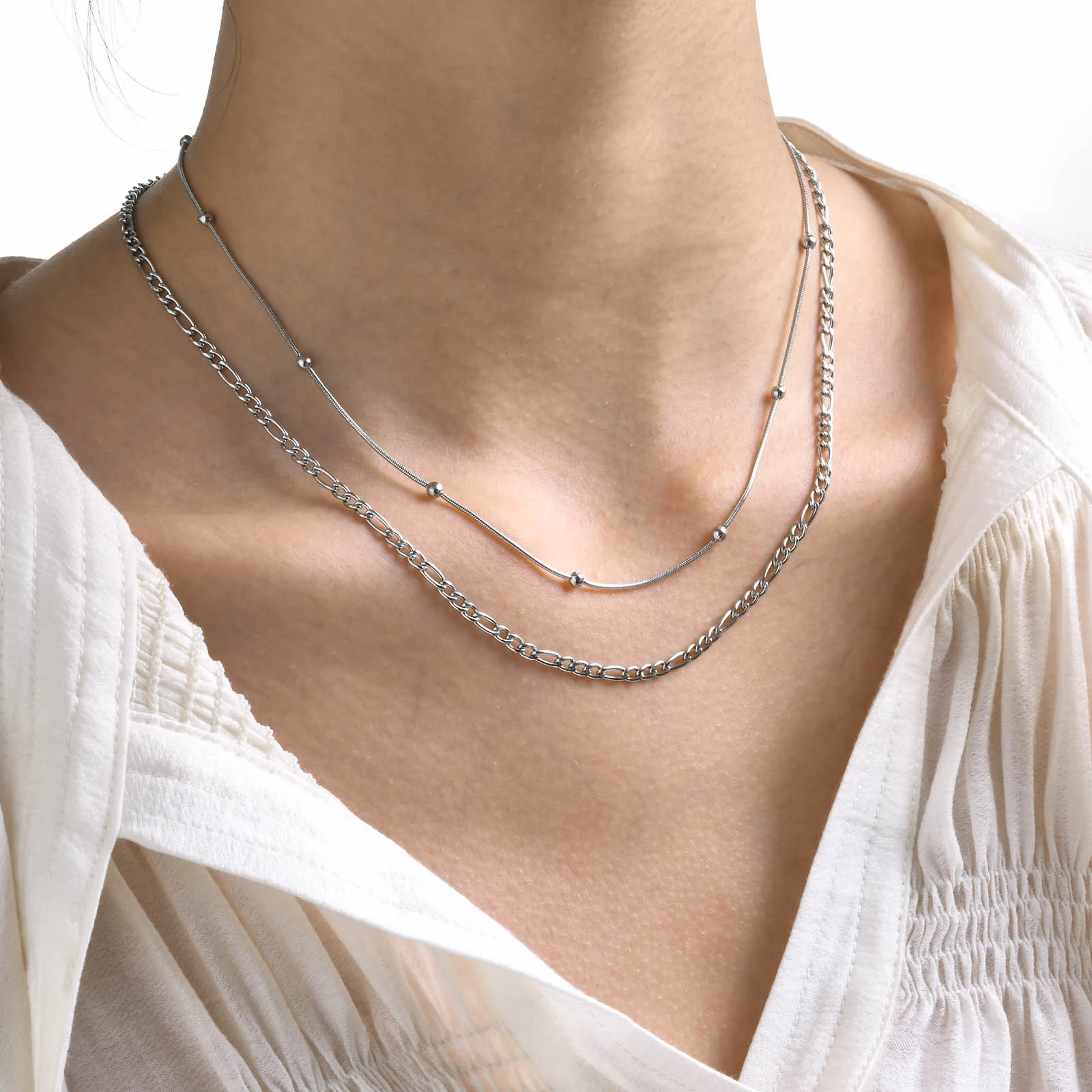 Title 2, Eenvoudige dubbellaagse ronde slangketting met ...