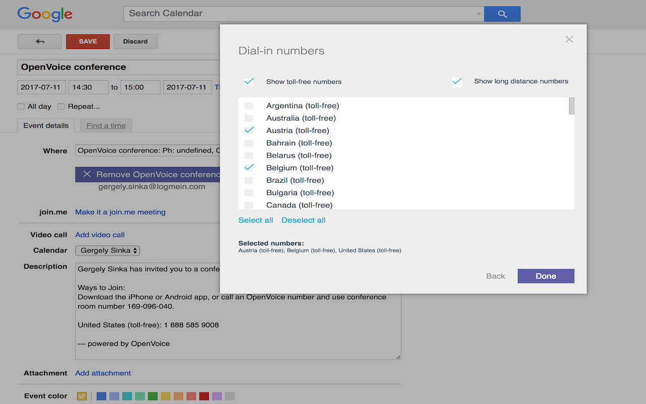 OpenVoice for Google Calendar Preview image 3