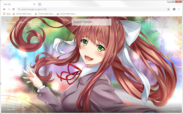 Doki Doki Literature Club Custom HD New Tab