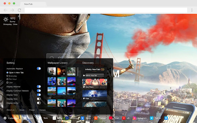 Watch_Dogs2 Pop HD Games New Tabs Theme
