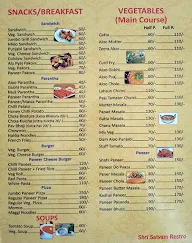 Shri Satyam Restro menu 1