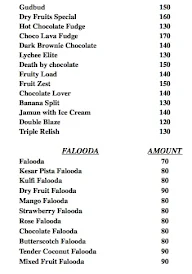 Ice Creamist menu 1