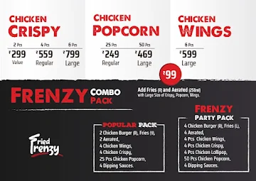 Fried Frenzy menu 