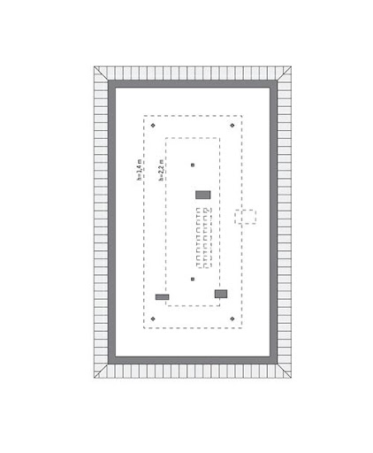 Od serca - wariant V - M242e - Rzut do indywidualnej adaptacji   (49,3 m2 powierzchni użytkowej)