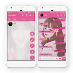 Cover Image of Tải xuống WA Theme Pink mod cantik 1.0 APK