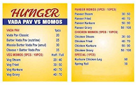 Vada Pav Hunger menu 1