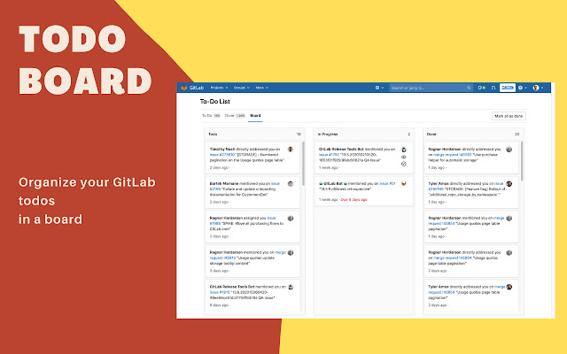 GitLab Todo Boards chrome extension