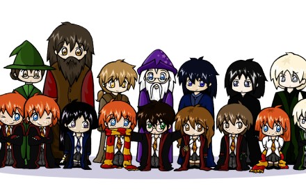 Harry Potter Chibi New Tab Wallpaper Theme Preview image 0