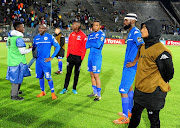 Dejected Supersport United players after the game during 2017 CAF Confederations Cup 2nd Leg Final game between Supersport United and TP Mazembe at Lucas Moripe Stadium on 25 November 2017.