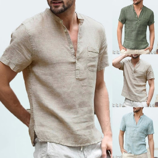 Title 2, CASPER stylish linen shirt for men. Comfortable...