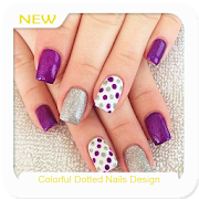 Colorful Dotted Nails Design  Icon