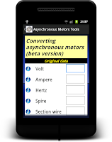 Asynchronous Motors Tools demo Screenshot