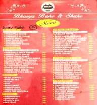 Bhavya Bake & Shake menu 1