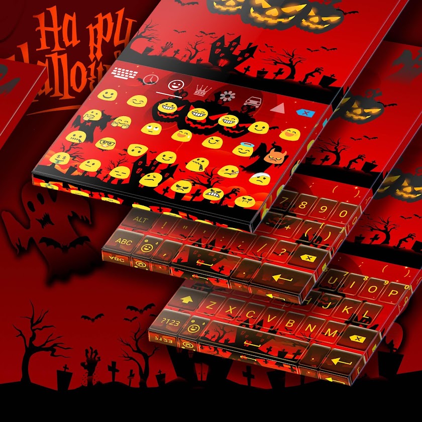 Dark Halloween Night Keyboard Screen 2