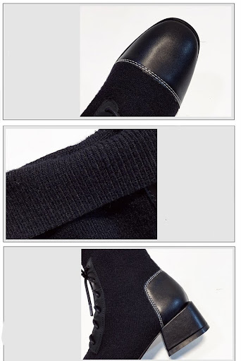 Title 2, Spitze Schnür-Martin-Stiefel im europäischen un...