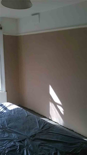 Rear bedroom plaster finish coat, Brockley, London