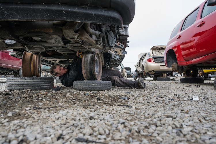 The law states that no person may repair any part of a vehicle or wash, dry or paint on any public road except in the case of an emergency.