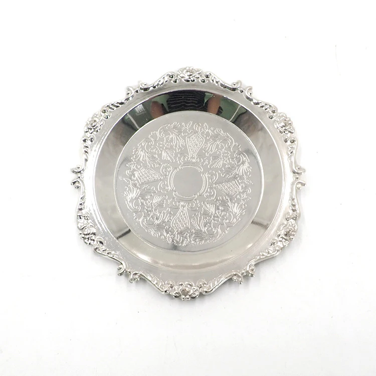 Vintage Untersetzer Gold & Silber Schützen Sie Oberflächen. Edles Design, ideal für Getränke und Dekoration.