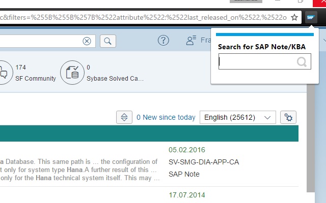 SAP Note and KBA Search