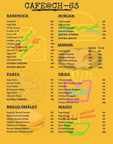 Cafe@CH-63 menu 