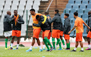 Bafana Bafana in training at Dobsonville Stadium on March 21 2022 ahead of their departure for Europe for their friendlies against Guinea and France.