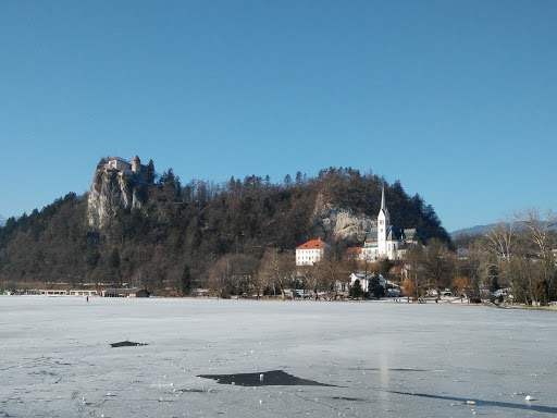 Bled castle, lake, church and 