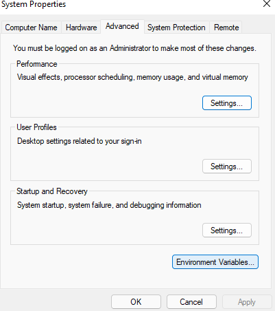 environment variables - Could Not Reserve Enough Space for Object Heap error fix