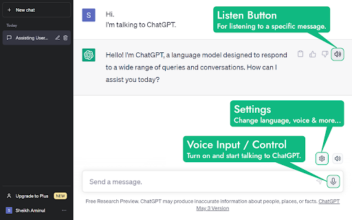 Voice Control for ChatGPT