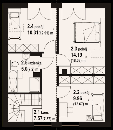 Grochowo nowe 3 bb - Rzut poddasza