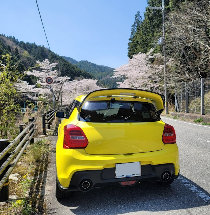 スイフトスポーツのTeamカレー味・桜とコラボ🌸に関するカスタム事例の投稿画像6枚目