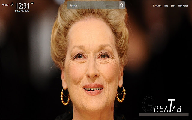 Meryl Streep Wallpapers Theme |GreaTab