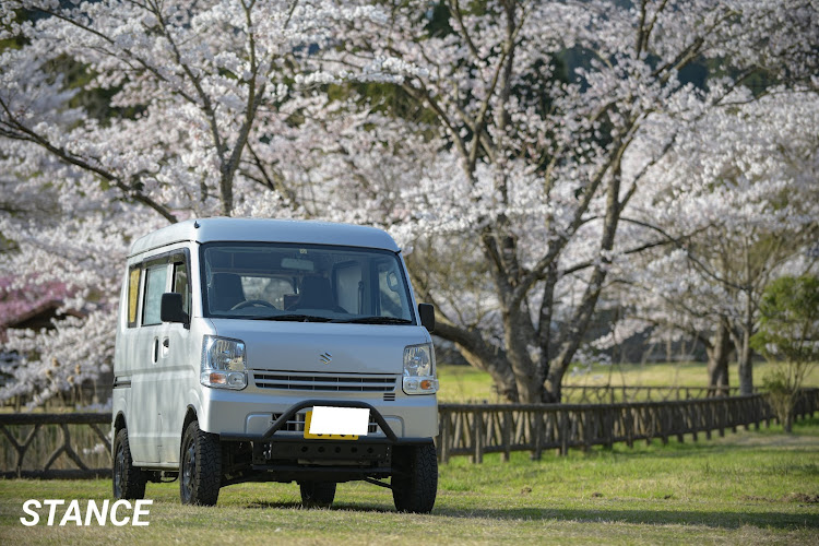 エブリイバンのちょい上げエブリイ・車中泊仕様・シティオフローダー・桜とコラボ・野鳥撮影に関するカスタム事例の投稿画像5枚目