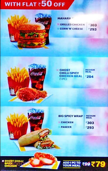 McDonald's menu 