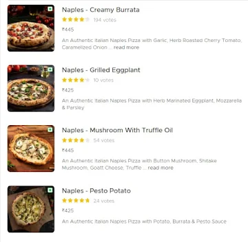 Nomad Pizza - Travellers Series menu 