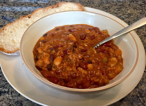 Bowl of Tomato Soup Turkey Chili