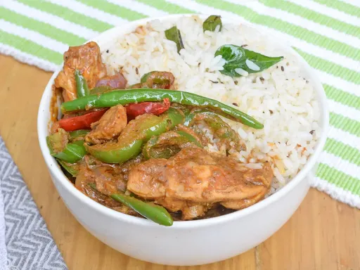 Chicken Kali Mirchi Served With Choice Of Rice